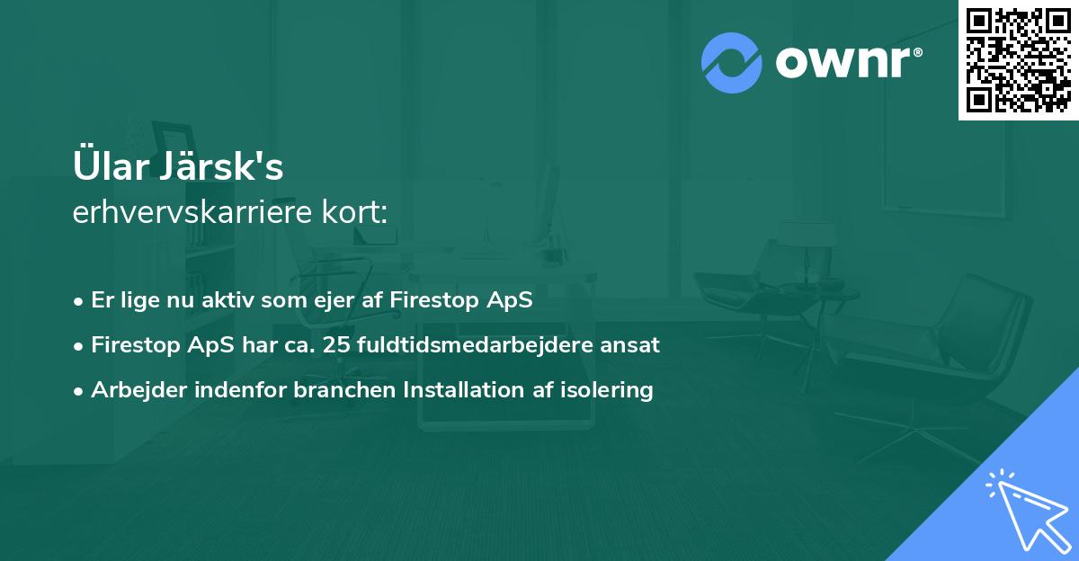 Ülar Järsk's erhvervskarriere kort