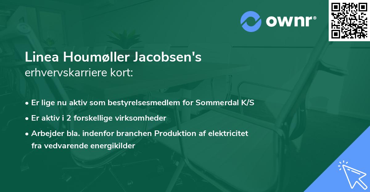 Linea Houmøller Jacobsen's erhvervskarriere kort