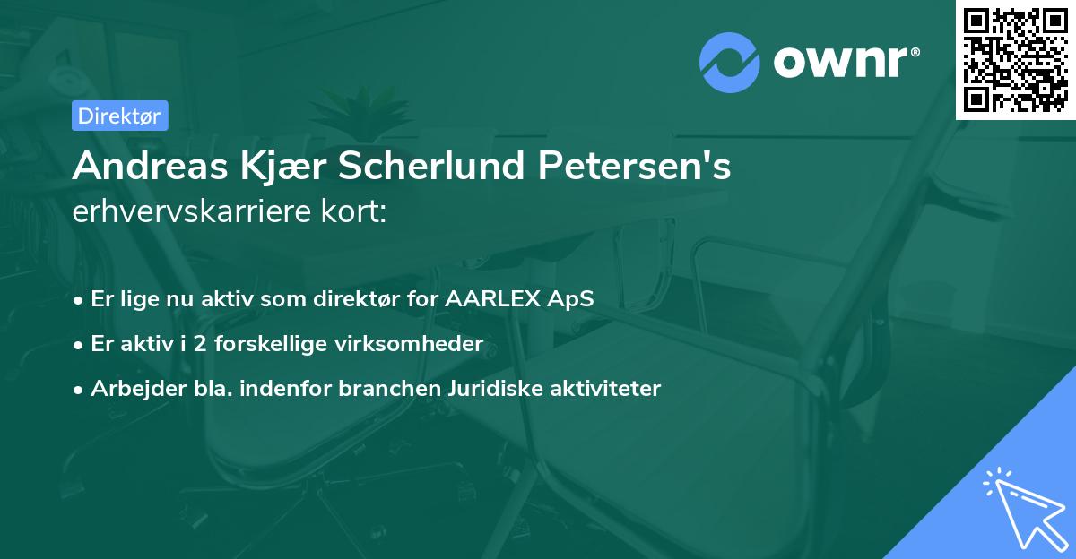 Andreas Kjær Scherlund Petersen's erhvervskarriere kort