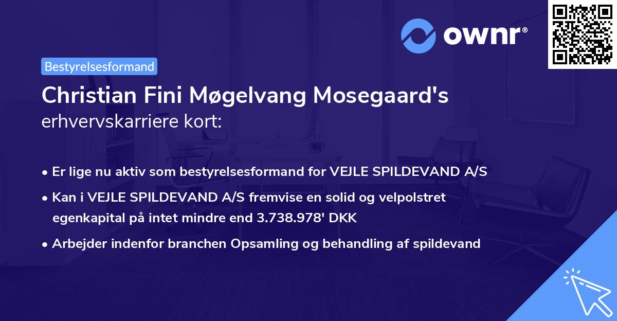 Christian Fini Møgelvang Mosegaard's erhvervskarriere kort