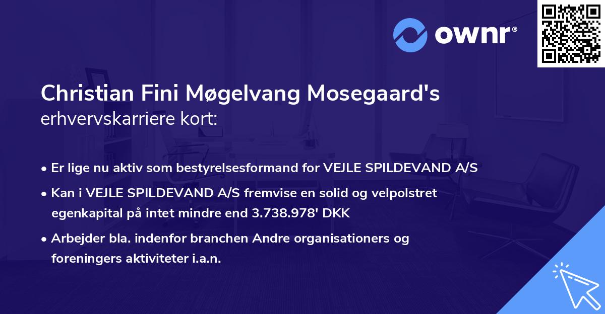 Christian Fini Møgelvang Mosegaard's erhvervskarriere kort