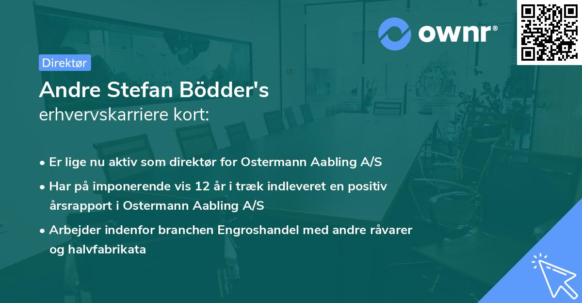 Andre Stefan Bödder's erhvervskarriere kort
