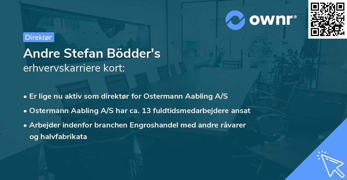 Andre Stefan Bödder's erhvervskarriere kort