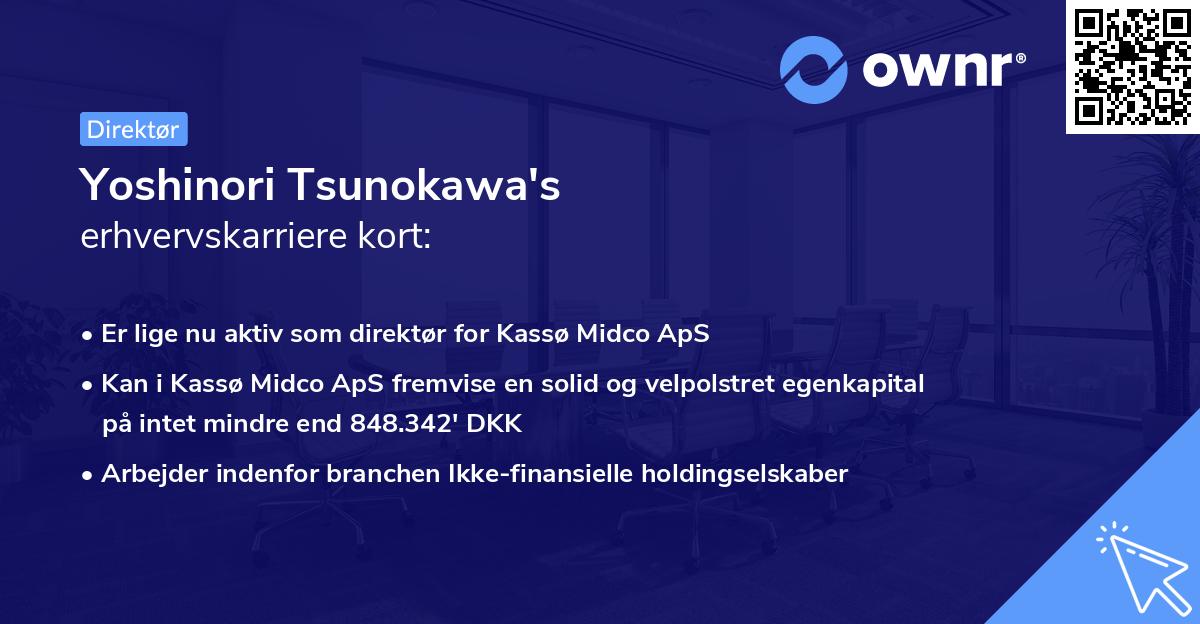 Yoshinori Tsunokawa's erhvervskarriere kort