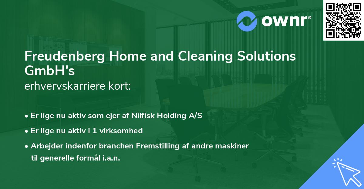 Freudenberg Home and Cleaning Solutions GmbH's erhvervskarriere kort