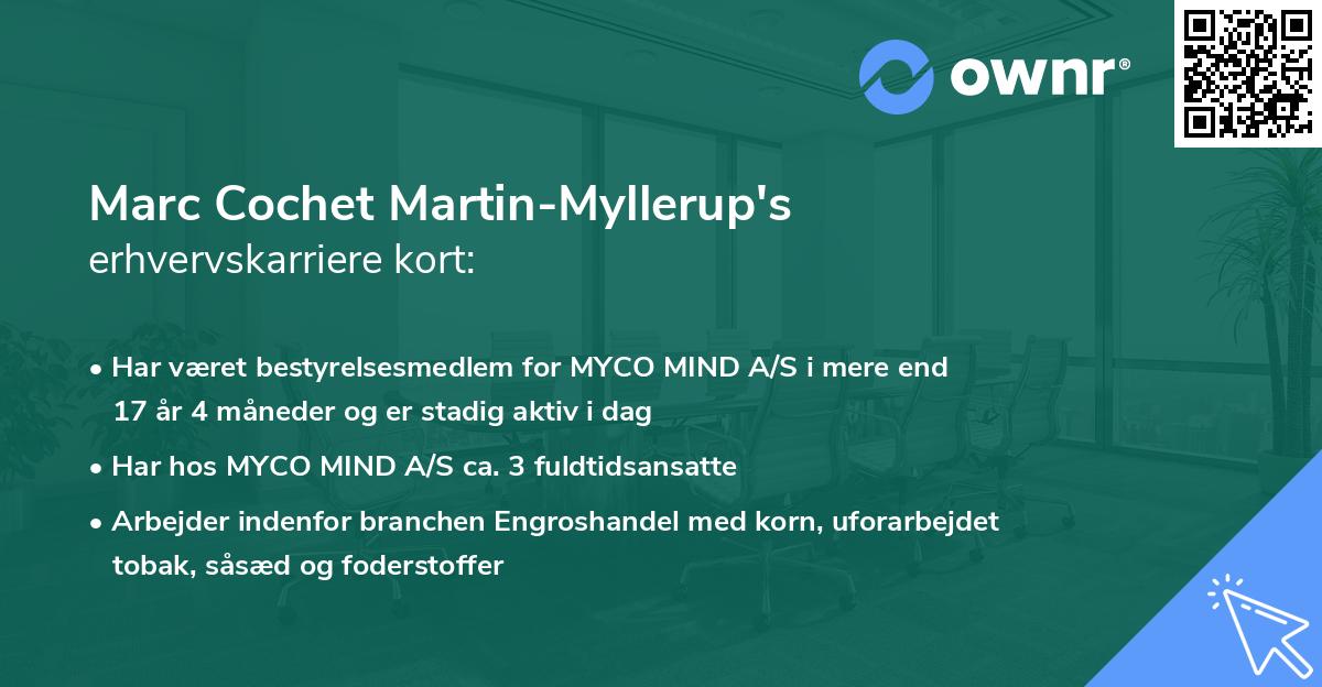 Marc Cochet Martin-Myllerup's erhvervskarriere kort