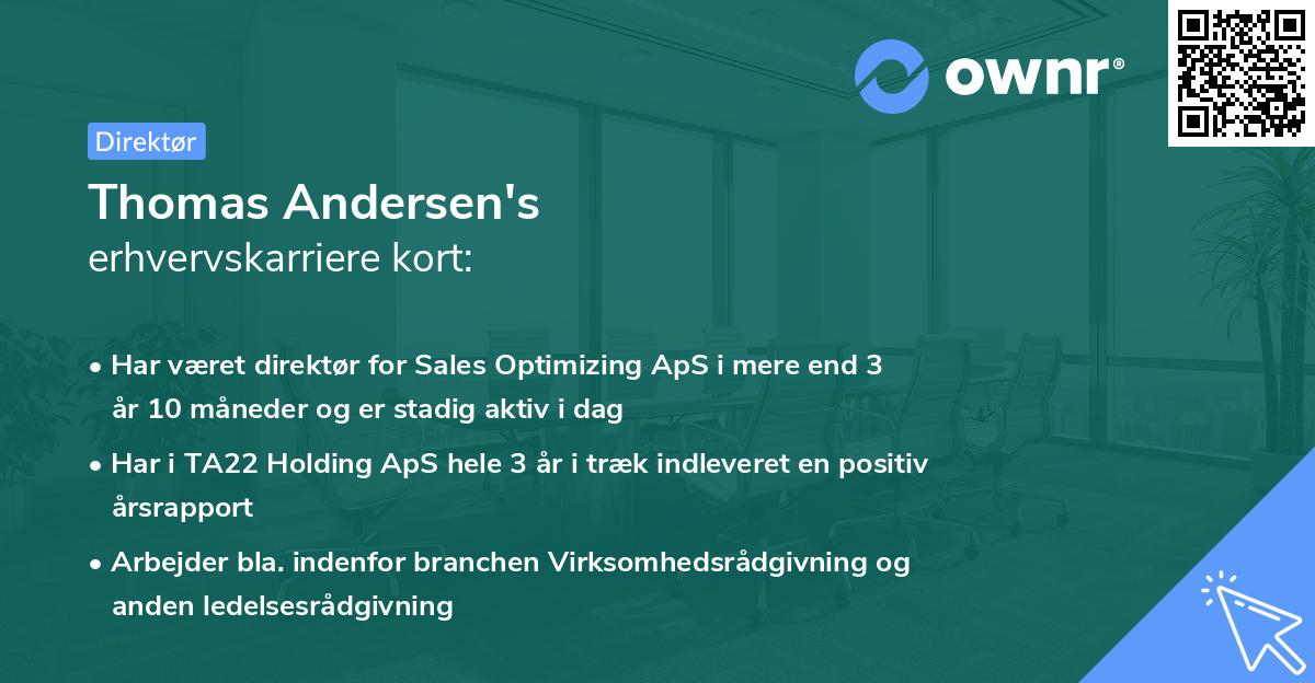Thomas Andersen's erhvervskarriere kort