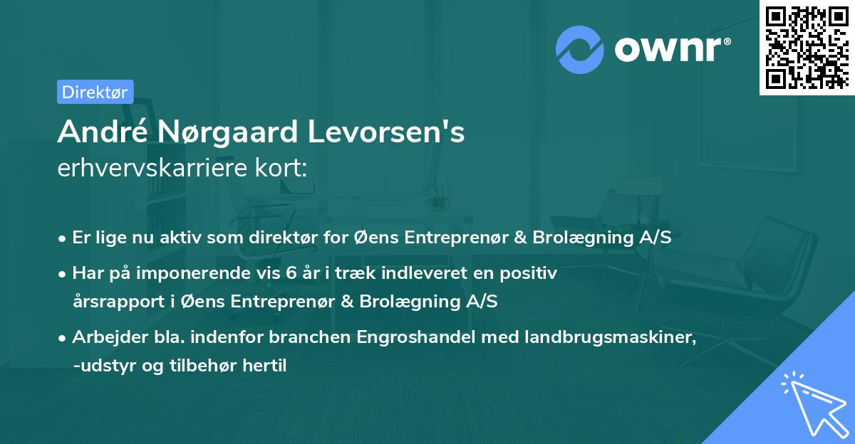 André Nørgaard Levorsen's erhvervskarriere kort