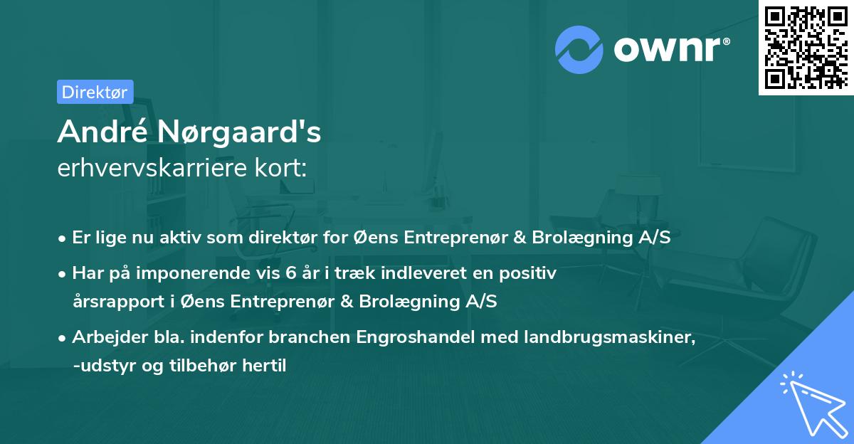 André Nørgaard's erhvervskarriere kort