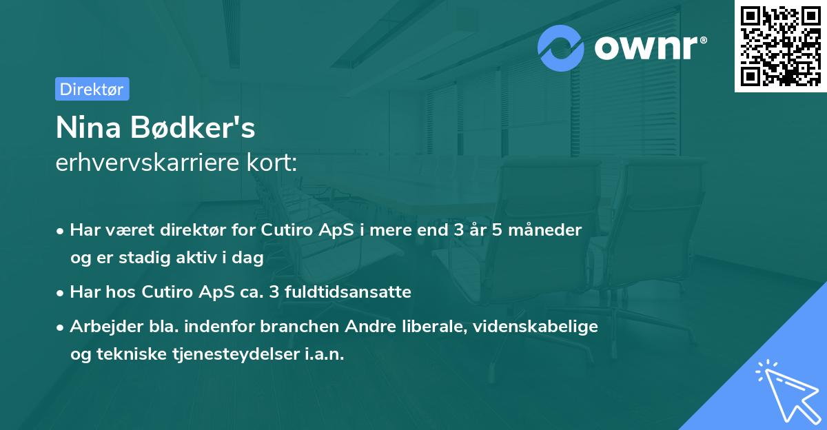 Nina Bødker's erhvervskarriere kort