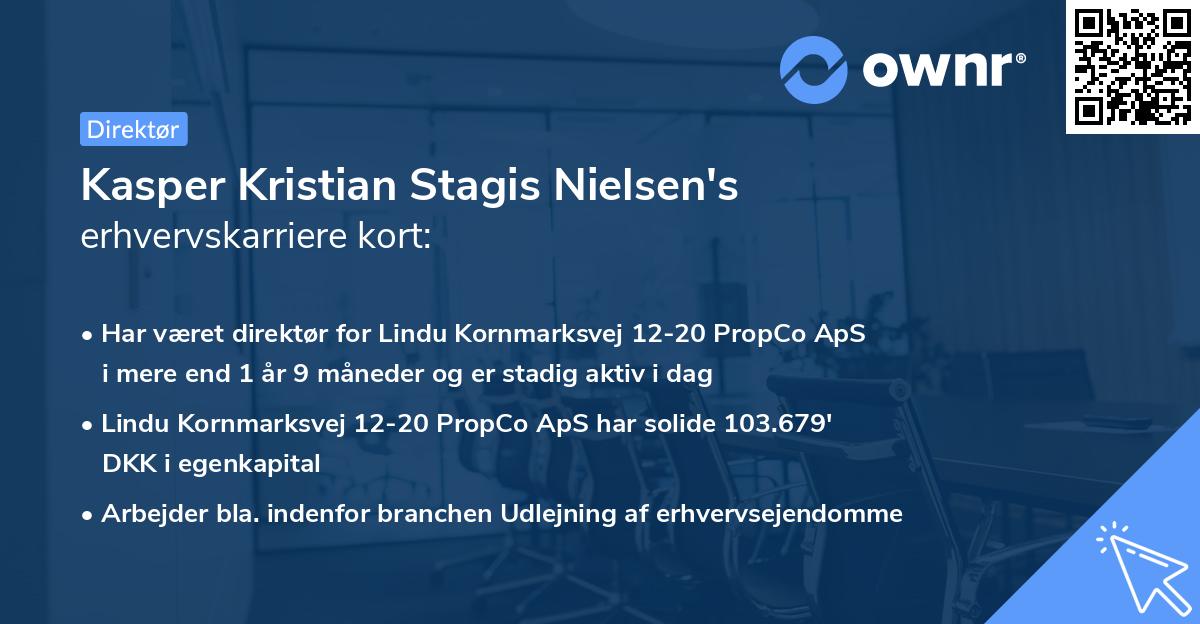 Kasper Kristian Stagis Nielsen's erhvervskarriere kort