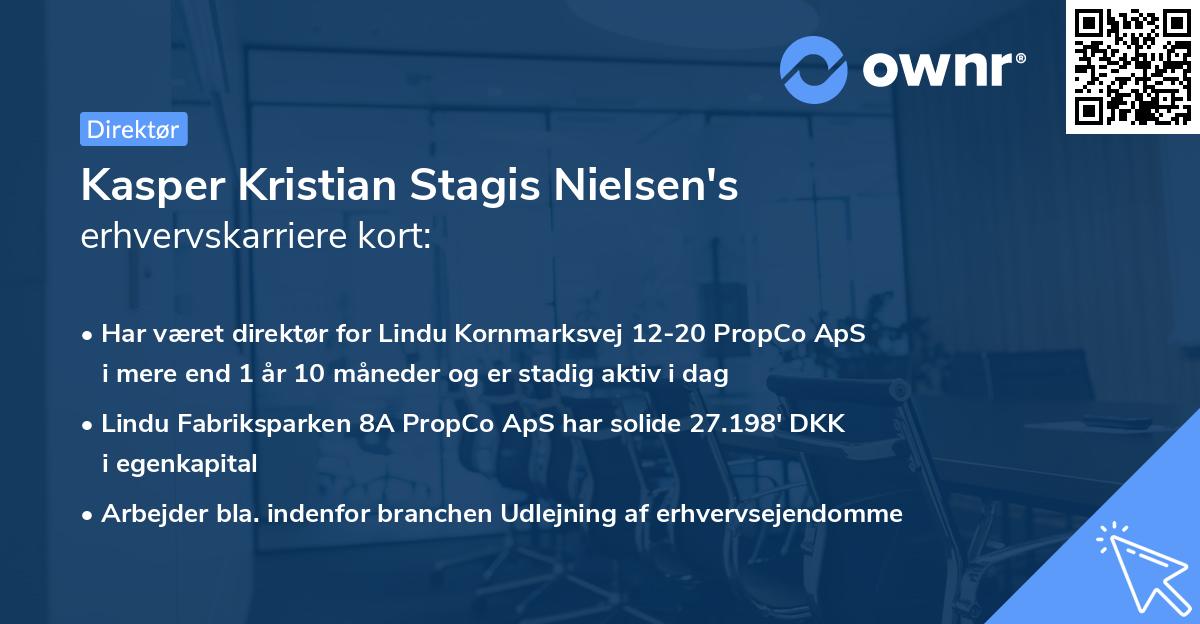Kasper Kristian Stagis Nielsen's erhvervskarriere kort