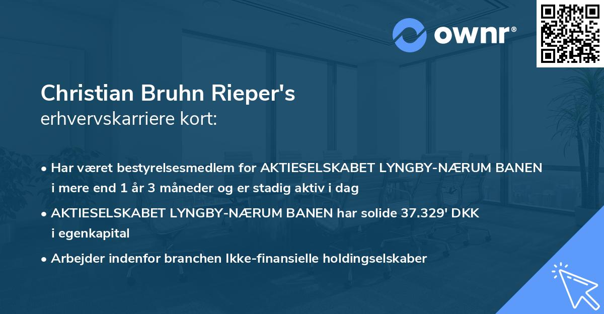 Christian Bruhn Rieper's erhvervskarriere kort