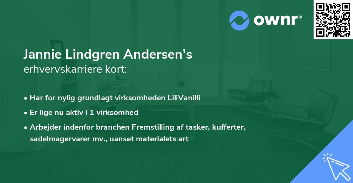 Jannie Lindgren Andersen's erhvervskarriere kort