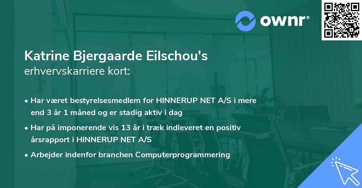 Katrine Bjergaarde Eilschou's erhvervskarriere kort