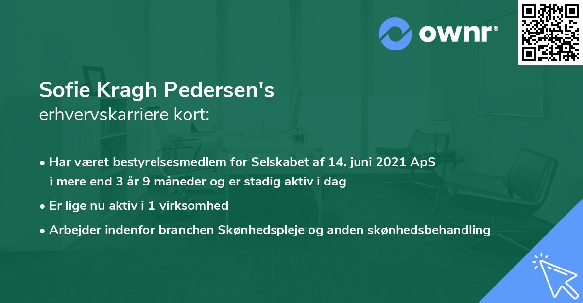 Sofie Kragh Pedersen's erhvervskarriere kort