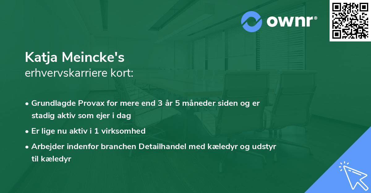 Katja Meincke's erhvervskarriere kort