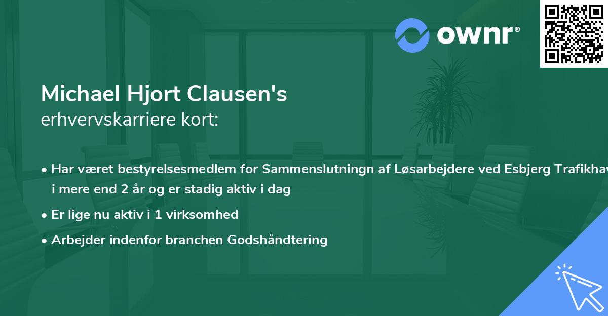 Michael Hjort Clausen's erhvervskarriere kort