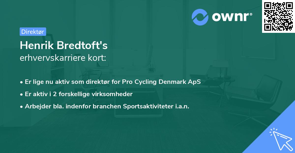 Henrik Bredtoft's erhvervskarriere kort