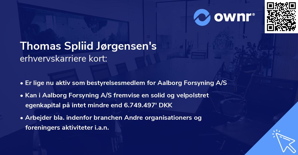 Thomas Spliid Jørgensen's erhvervskarriere kort