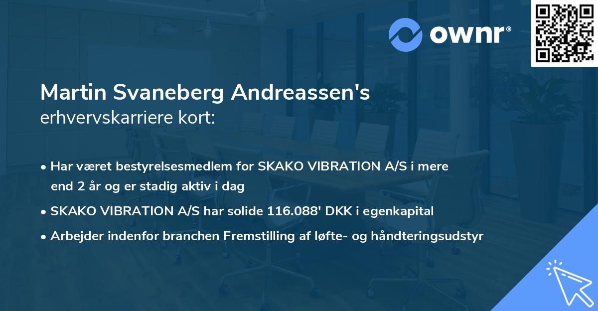 Martin Svaneberg Andreassen's erhvervskarriere kort