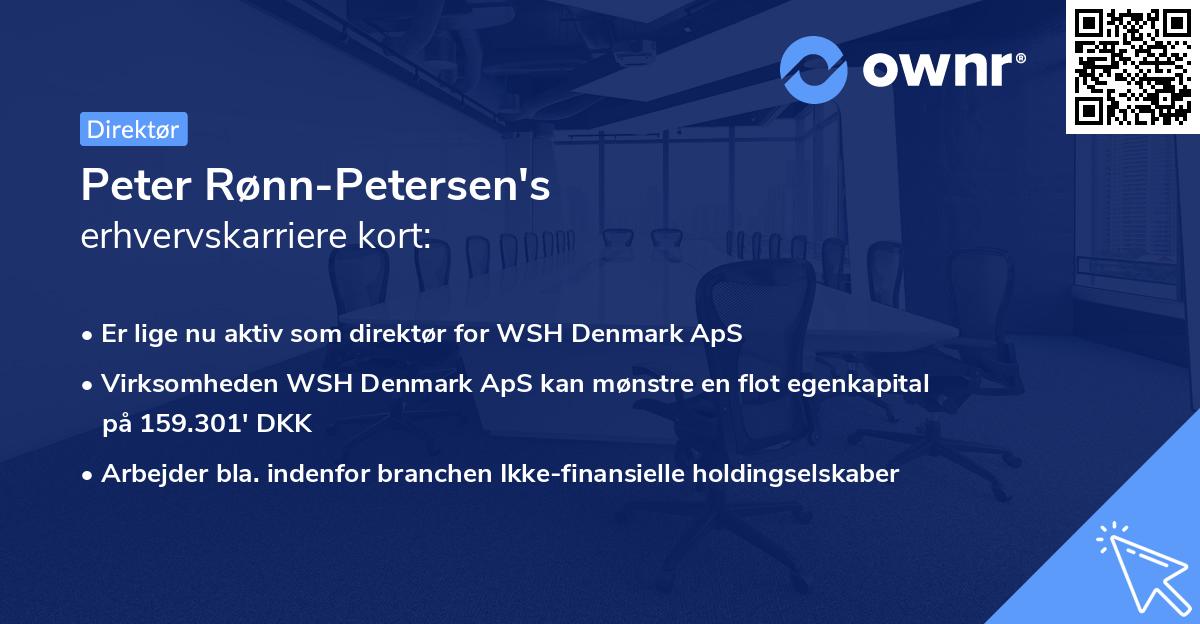 Peter Rønn-Petersen's erhvervskarriere kort