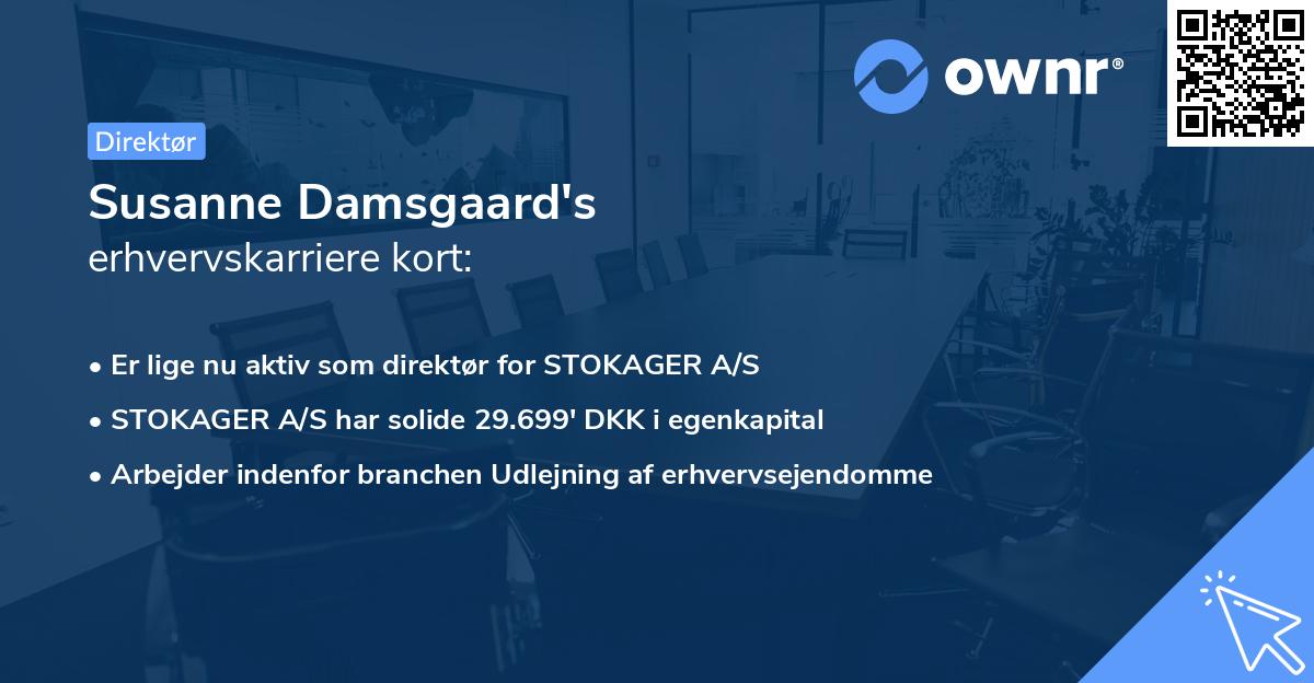 Susanne Damsgaard's erhvervskarriere kort