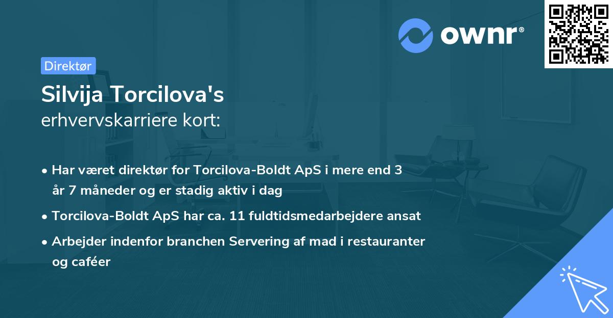 Silvija Torcilova's erhvervskarriere kort