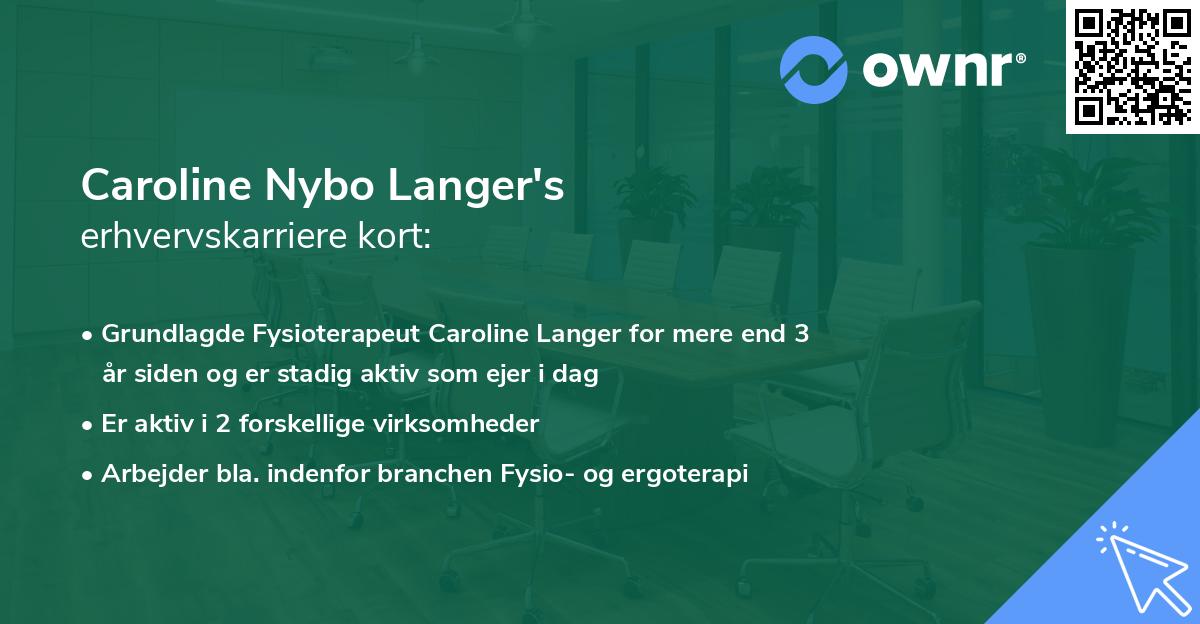 Caroline Nybo Langer's erhvervskarriere kort
