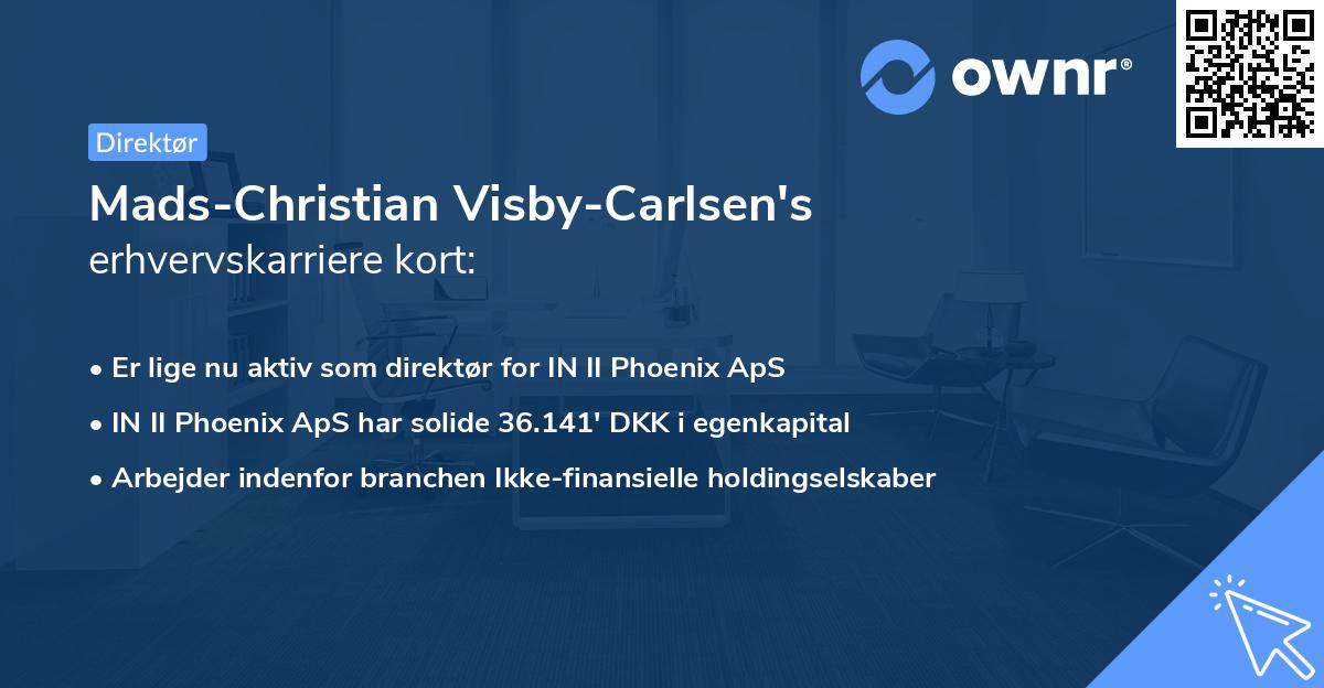 Mads-Christian Visby-Carlsen's erhvervskarriere kort