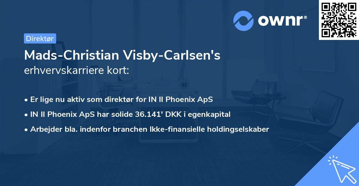 Mads-Christian Visby-Carlsen's erhvervskarriere kort