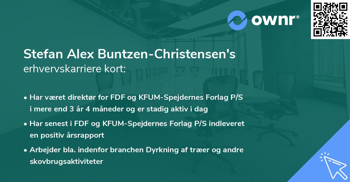 Stefan Alex Buntzen-Christensen's erhvervskarriere kort