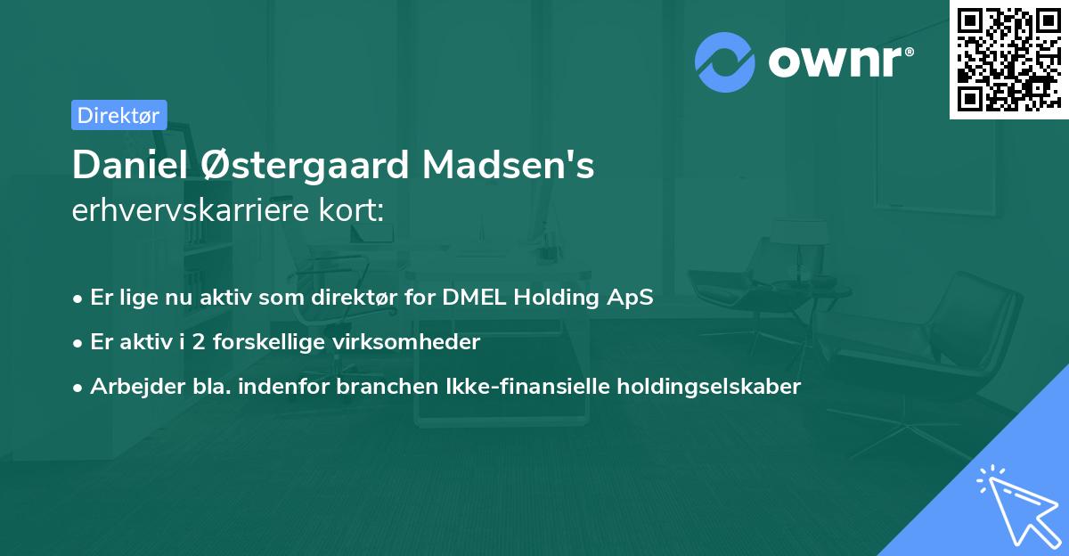 Daniel Østergaard Madsen's erhvervskarriere kort