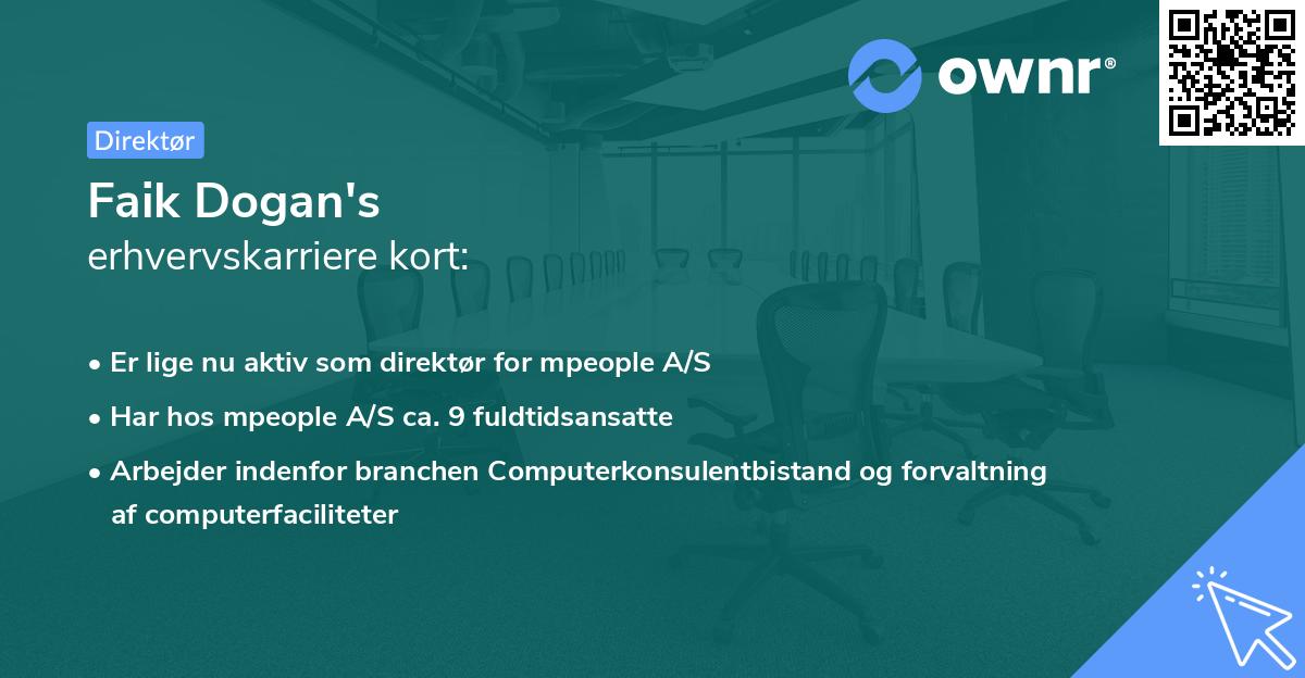 Faik Dogan's erhvervskarriere kort