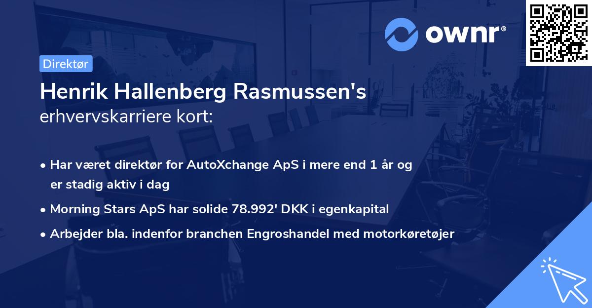 Henrik Hallenberg Rasmussen's erhvervskarriere kort