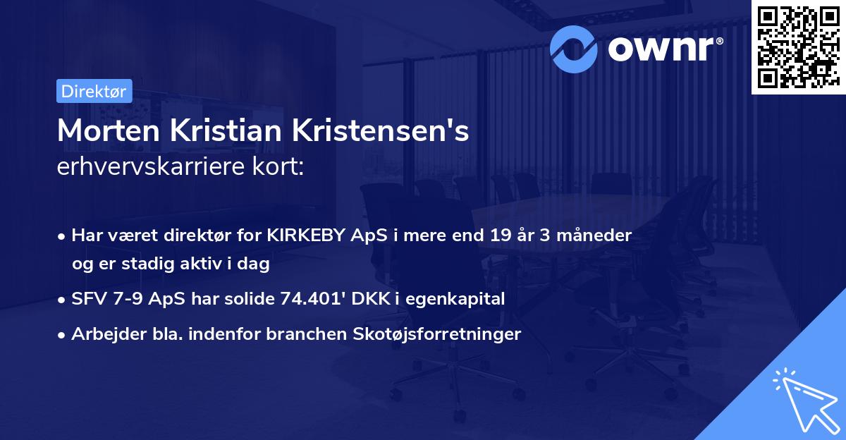 Morten Kristian Kristensen's erhvervskarriere kort