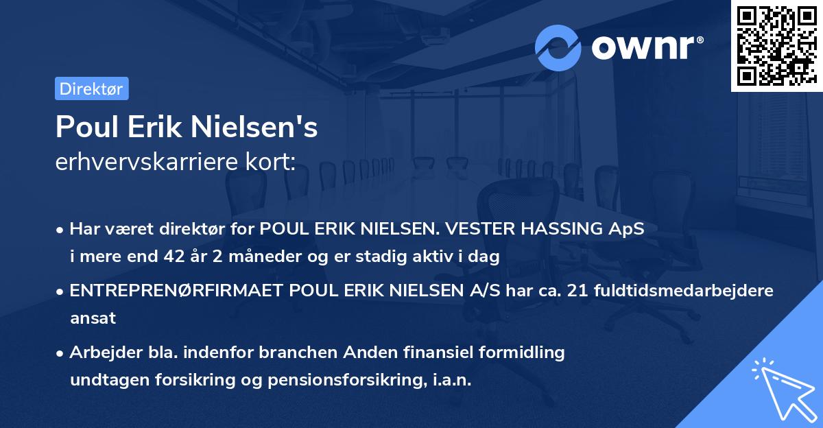 Poul Erik Nielsen's erhvervskarriere kort