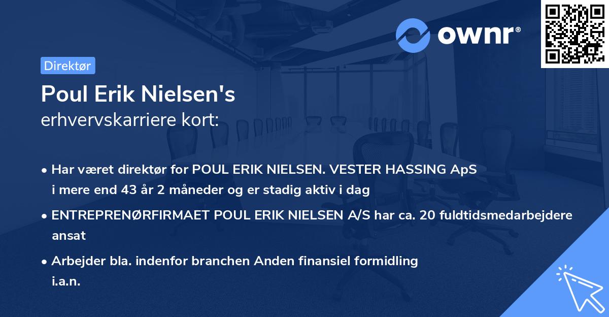 Poul Erik Nielsen's erhvervskarriere kort