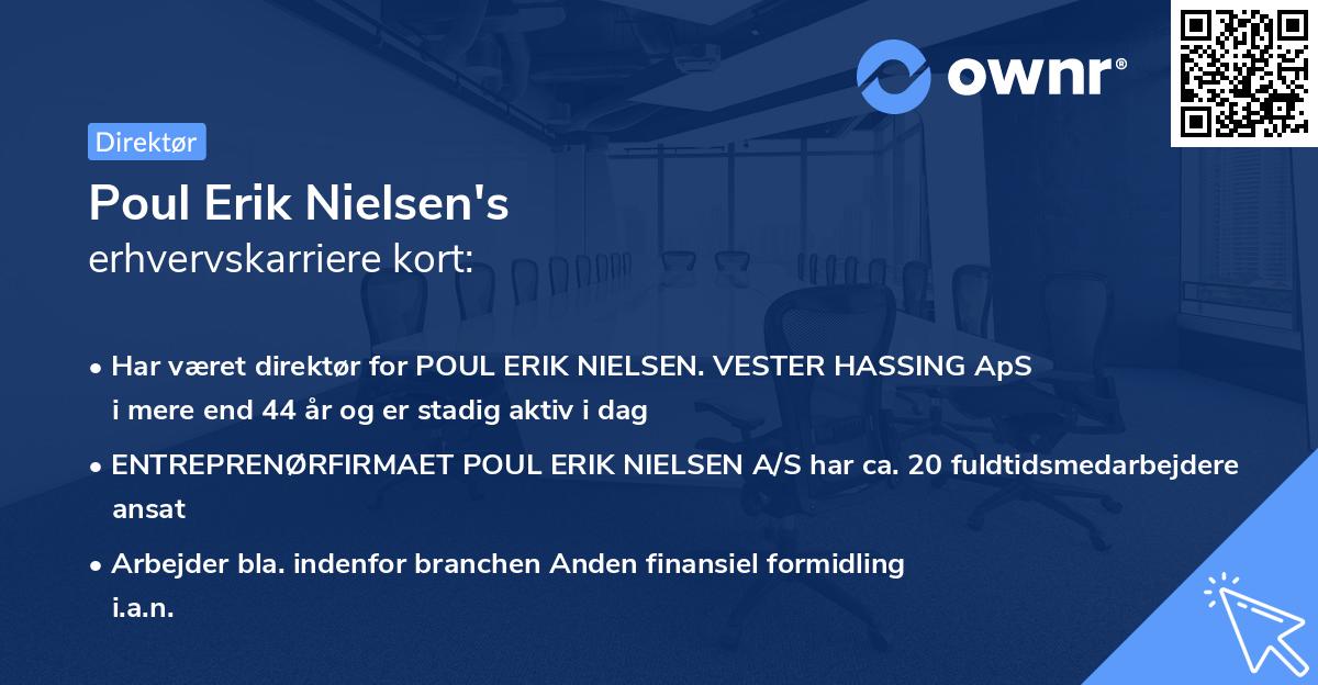 Poul Erik Nielsen's erhvervskarriere kort