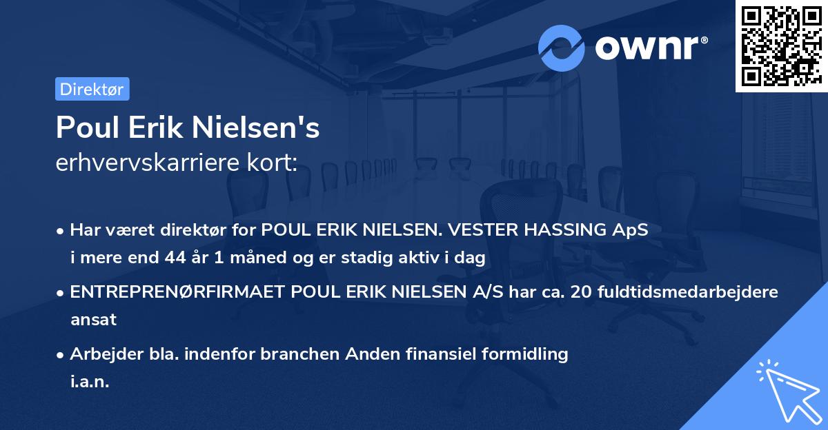Poul Erik Nielsen's erhvervskarriere kort