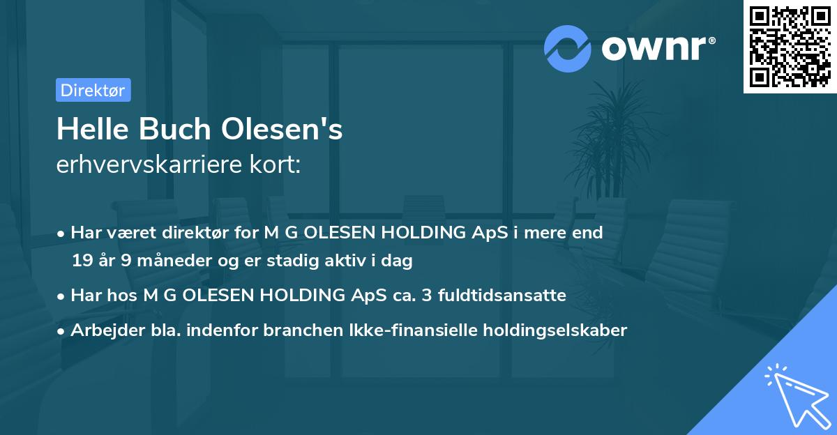 Helle Buch Olesen's erhvervskarriere kort