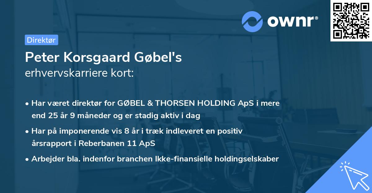 Peter Korsgaard Gøbel's erhvervskarriere kort