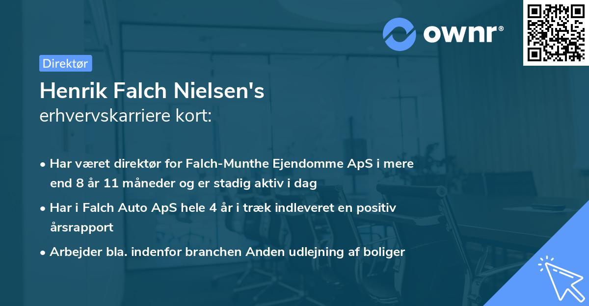 Henrik Falch Nielsen's erhvervskarriere kort