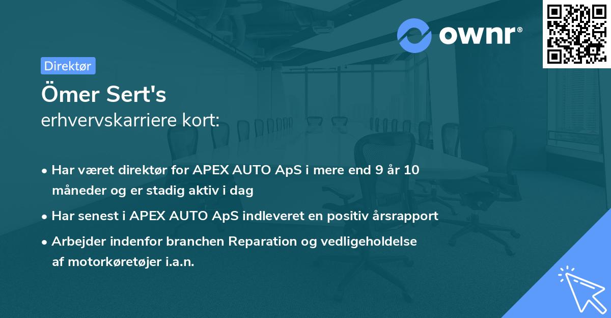 Ömer Sert's erhvervskarriere kort