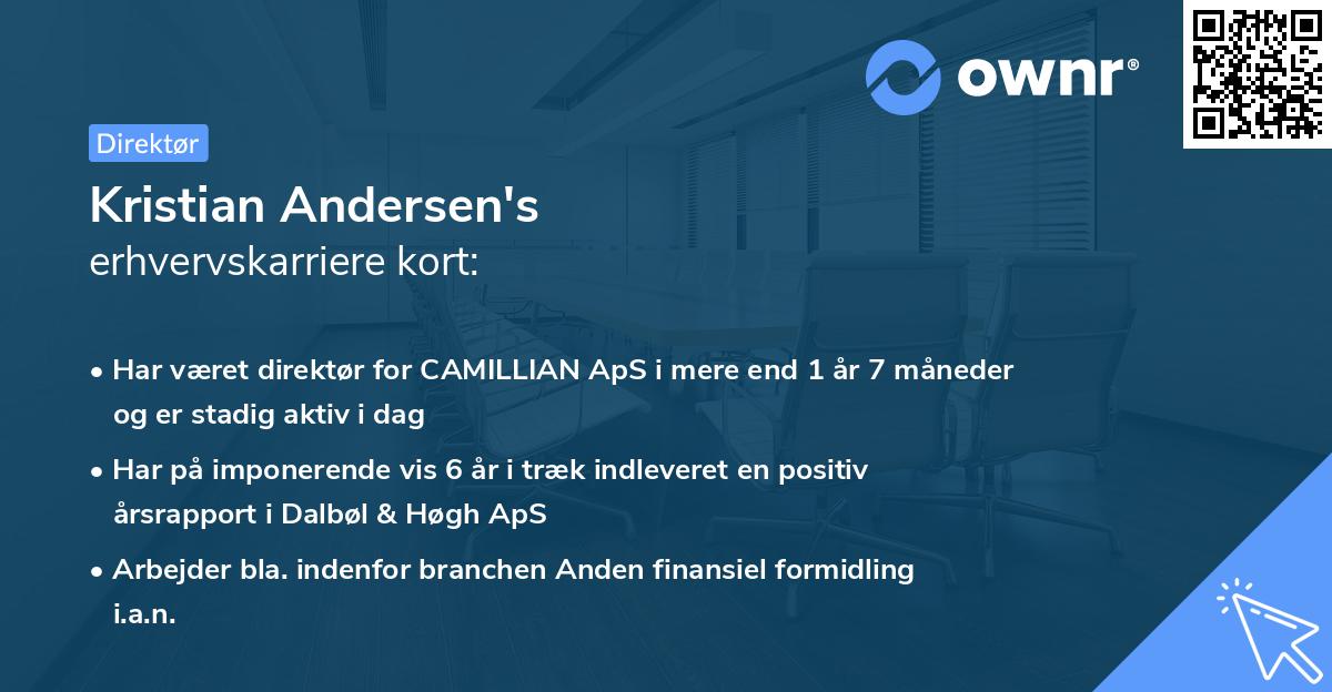 Kristian Andersen's erhvervskarriere kort
