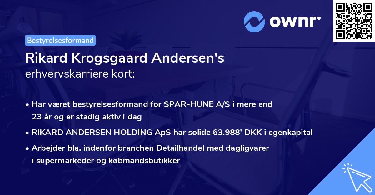Rikard Krogsgaard Andersen's erhvervskarriere kort