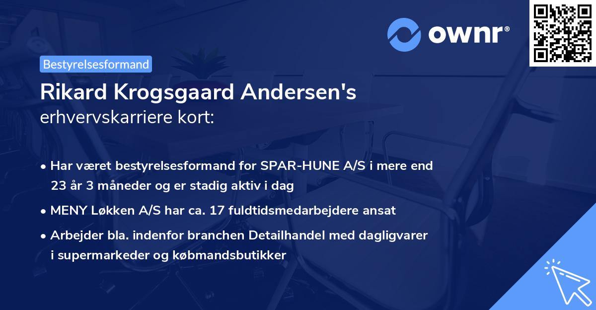 Rikard Krogsgaard Andersen's erhvervskarriere kort