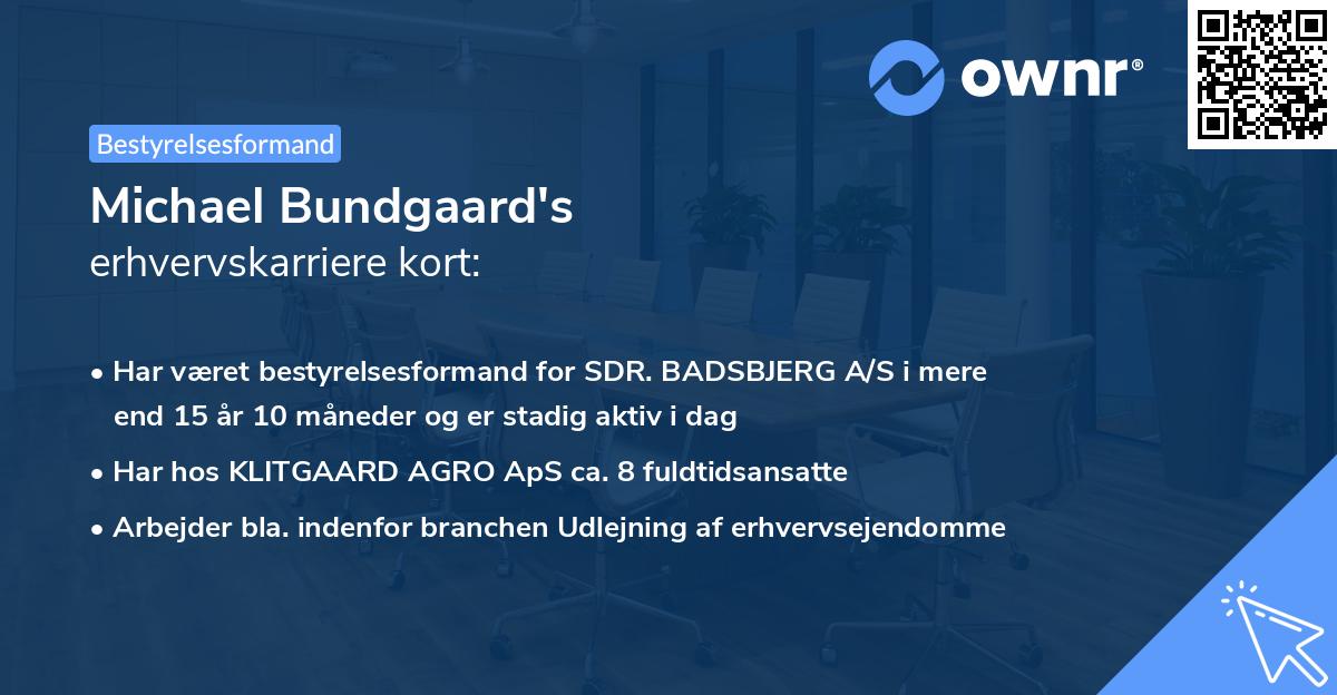 Michael Bundgaard's erhvervskarriere kort
