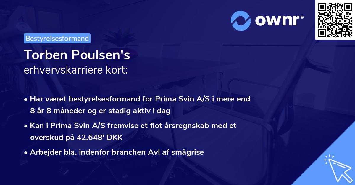 Torben Poulsen's erhvervskarriere kort