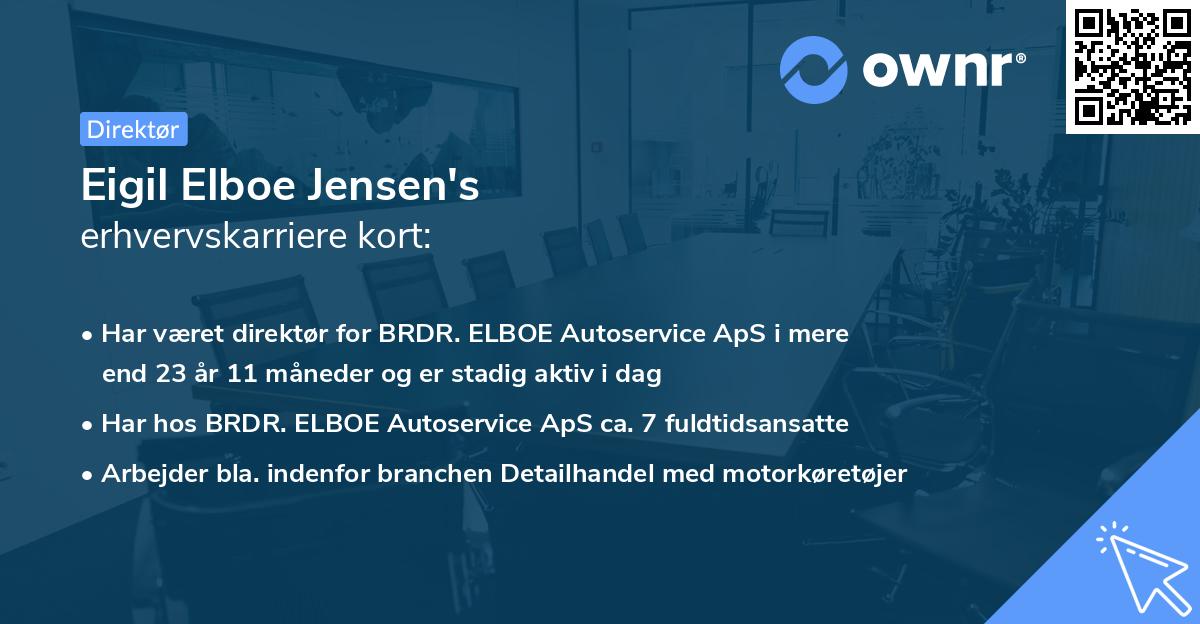 Eigil Elboe Jensen's erhvervskarriere kort